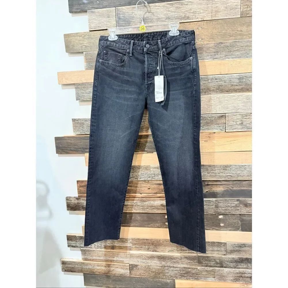 Vince NWT washed black jeans raw hem size 28